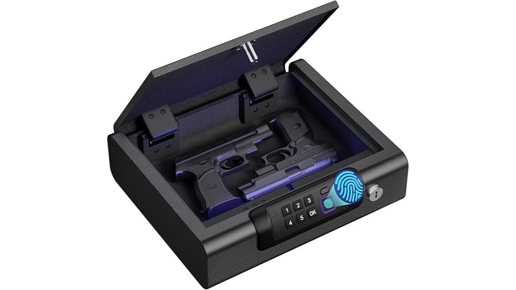 portable biometric gun safe