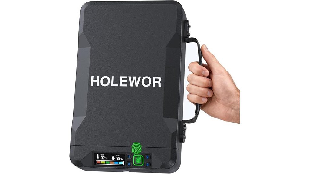 portable biometric handgun safe
