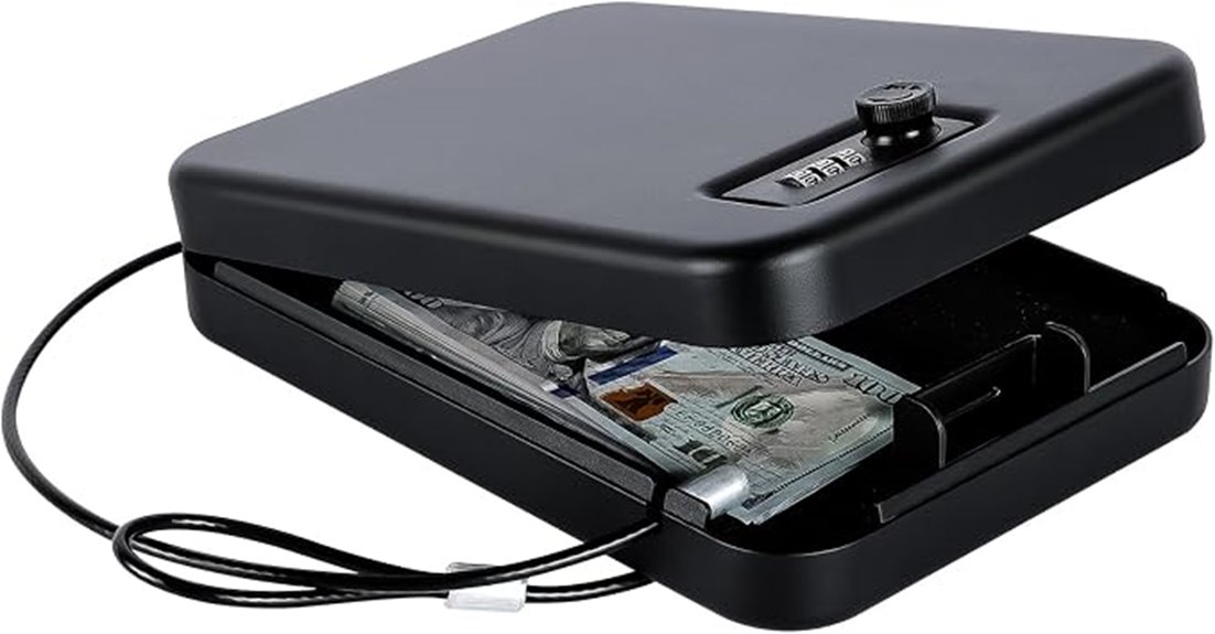 portable gun safe lock
