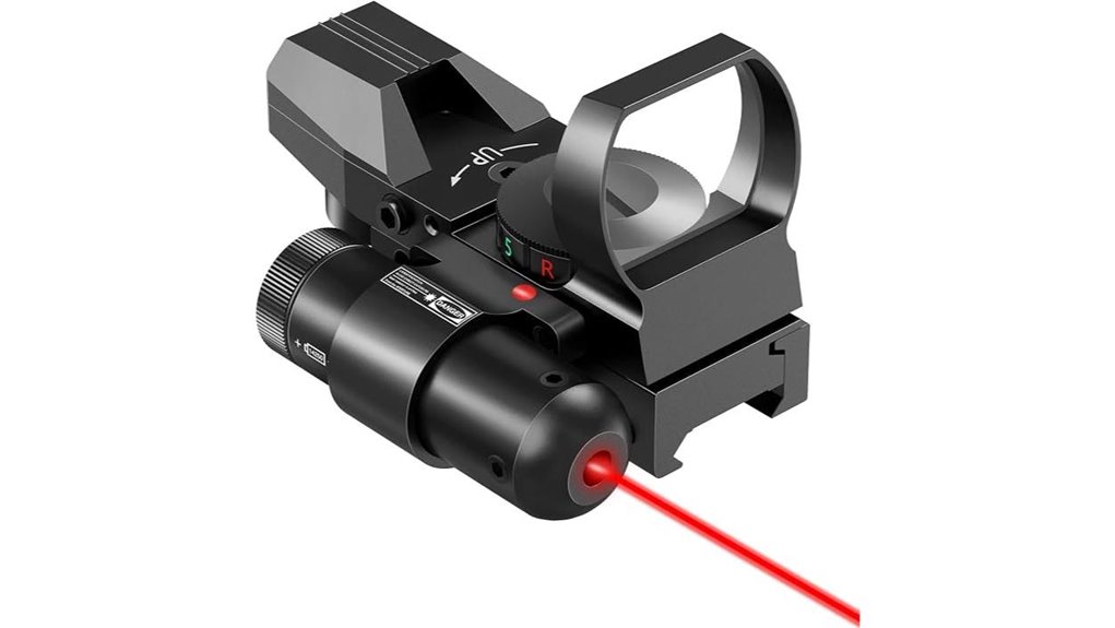 reflex sight with laser