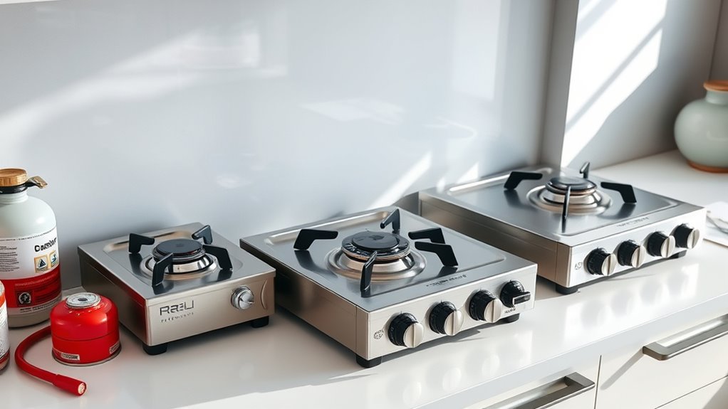 safety burners size heat