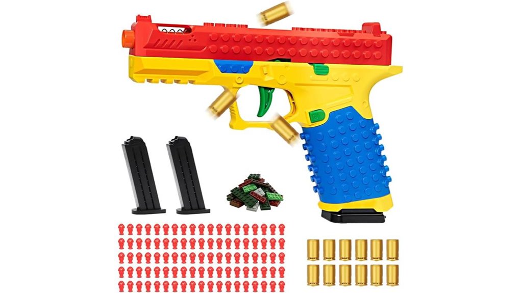 self ejecting block toy gun