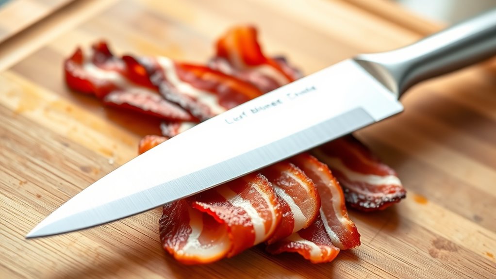 sharp balanced bacon slicer