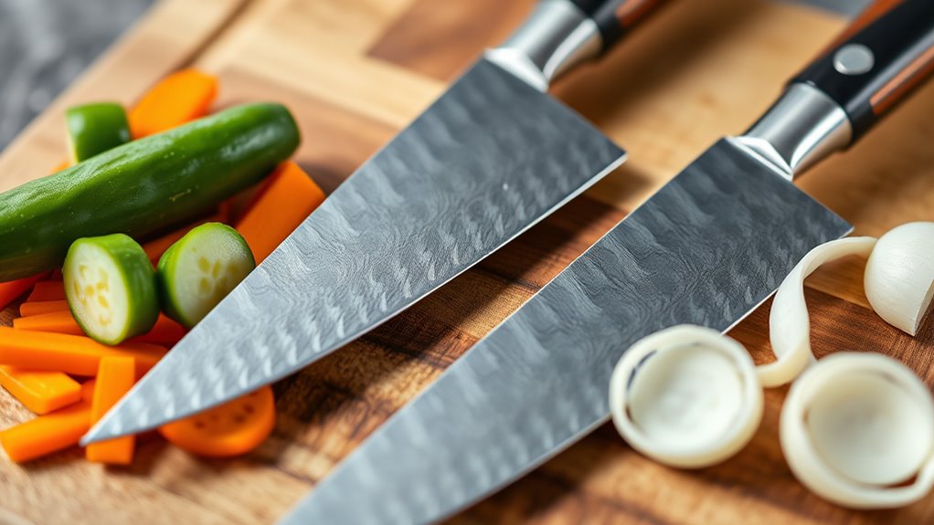 sharp balanced vegetable knife