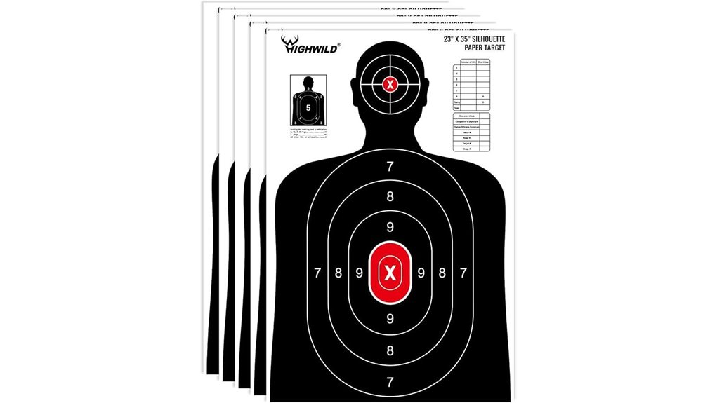 silhouette shooting paper target