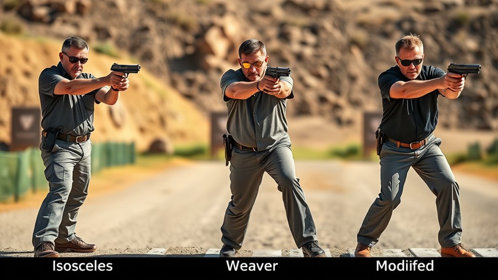 stable comfortable shooting stance
