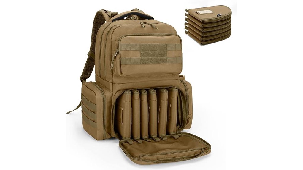 tactical pistol backpack with magazine slots