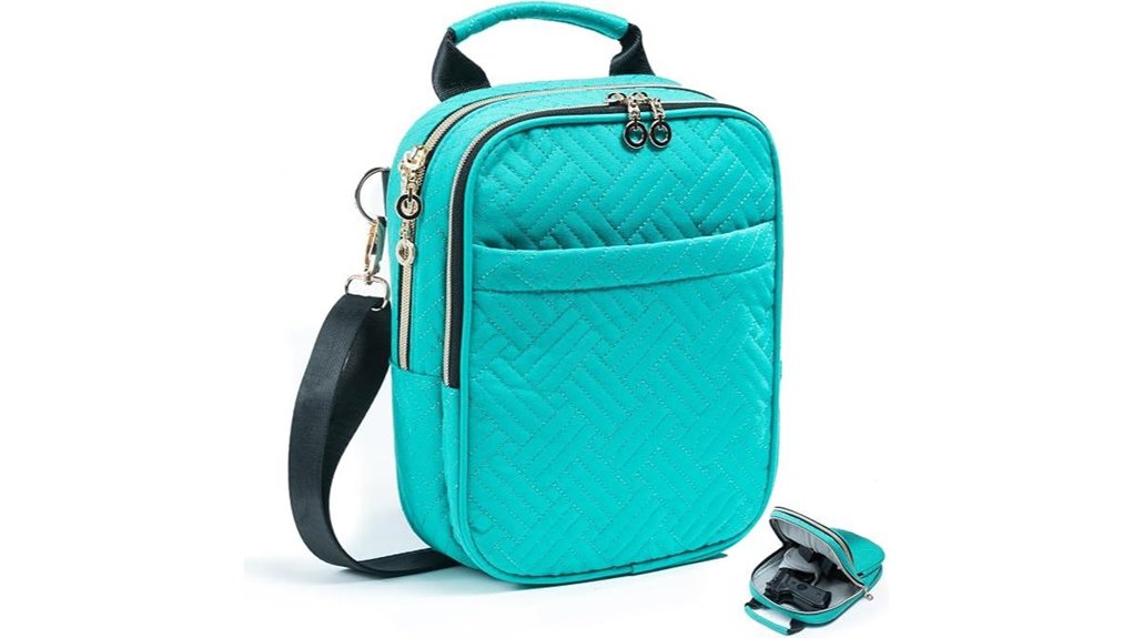 teal crossbody gun bag