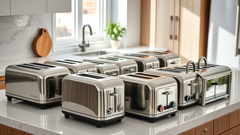 top 2 slice stainless toasters