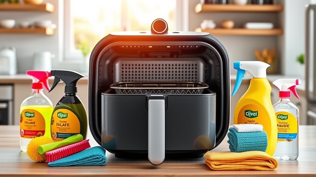 top air fryer cleaning products