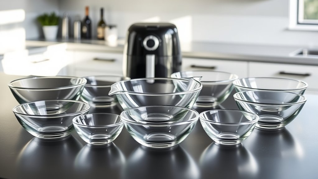 top air fryer glass bowls