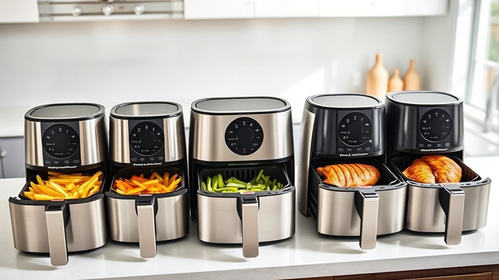 top air fryers with dividers