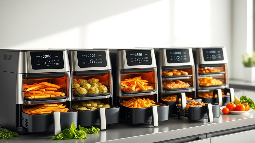 top air fryers with shelves