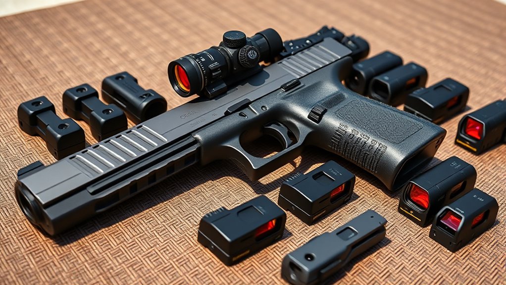 top airsoft pistol red dots