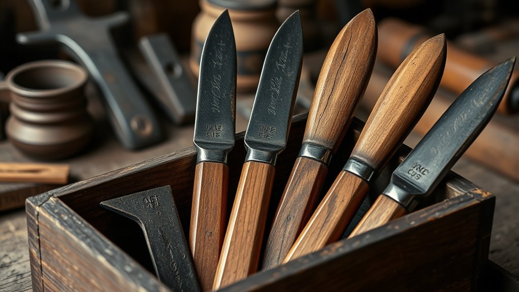 top antique draw knives