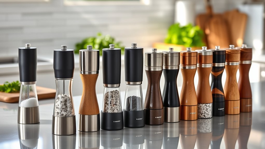 top battery operated salt pepper grinders