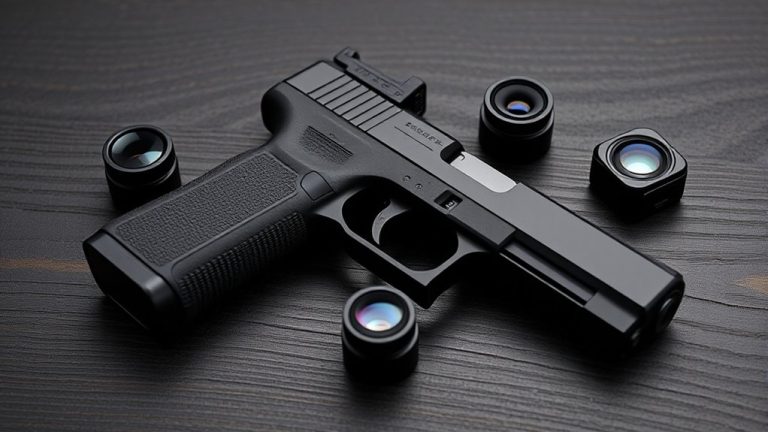 top closed emitter pistol optics