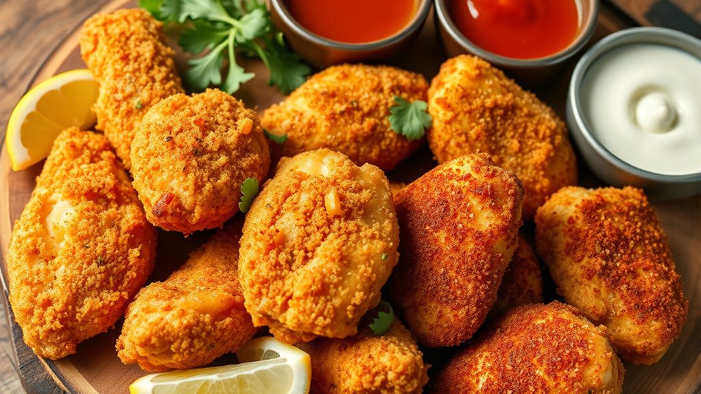 top coatings for crispy chicken