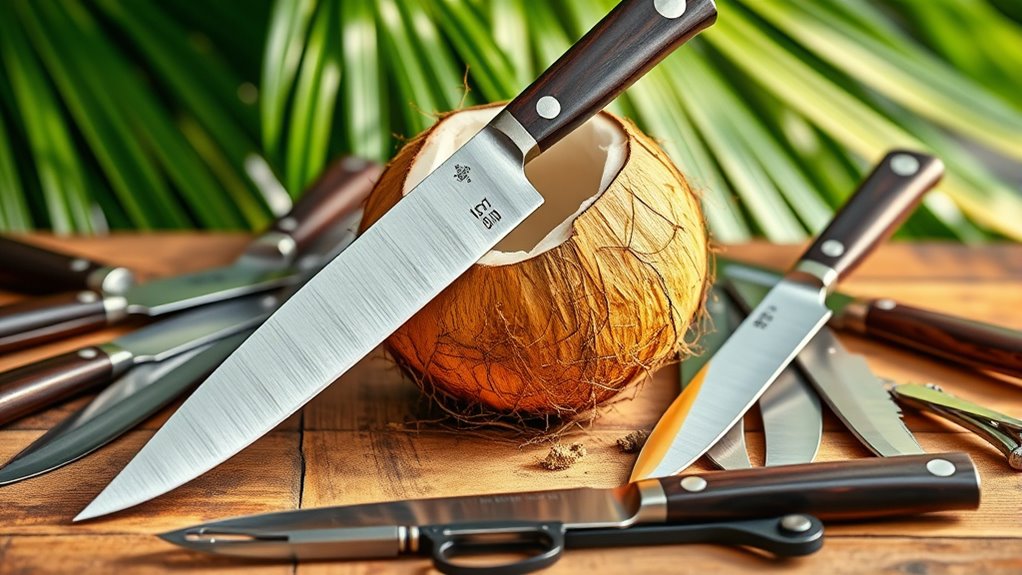 top coconut opening knives