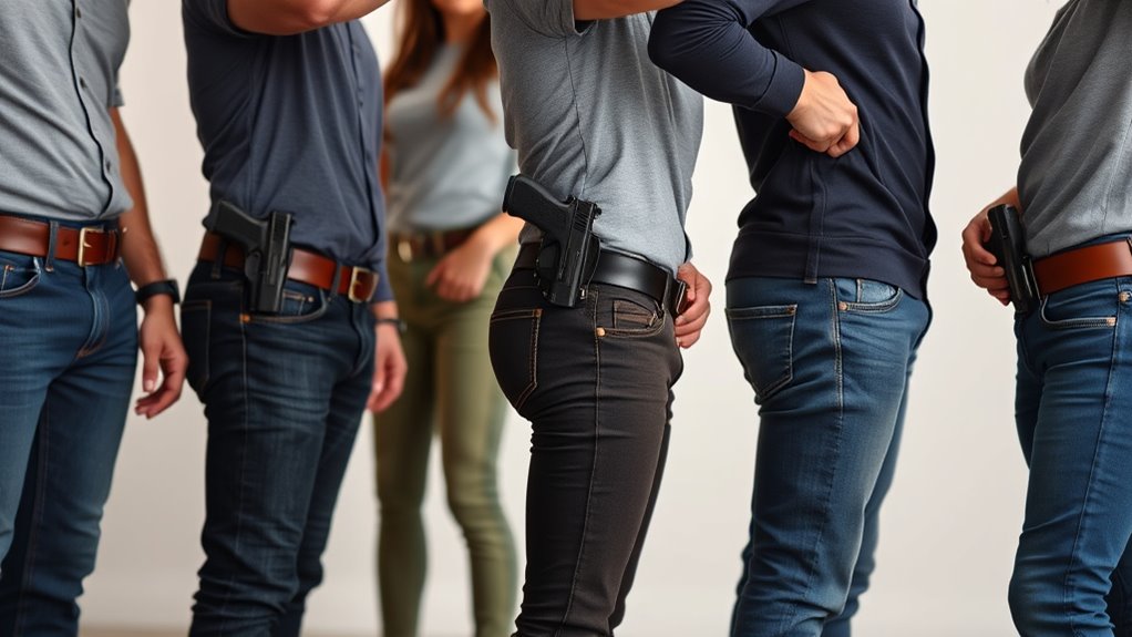top concealed carry holster positions