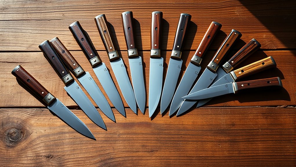top cross draw knives