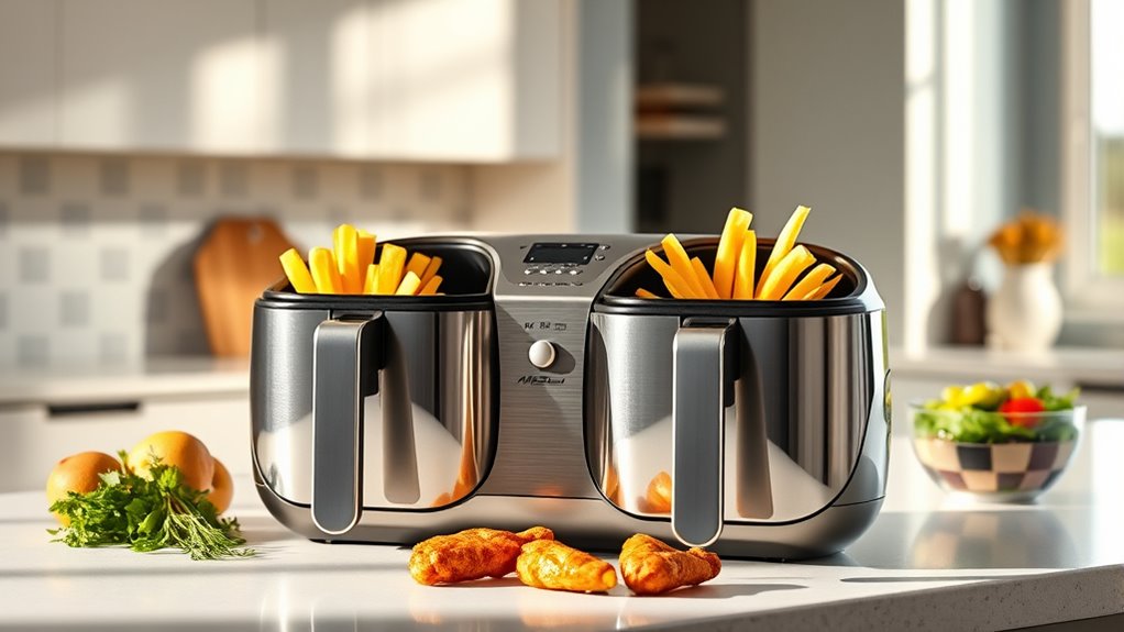 top double basket air fryers