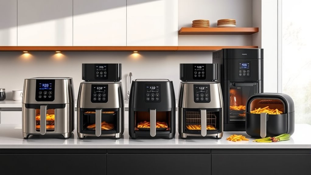 top double door air fryers