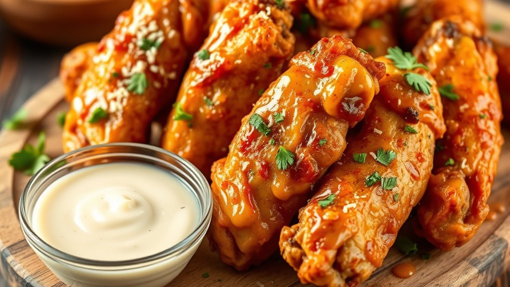 top garlic parmesan wings