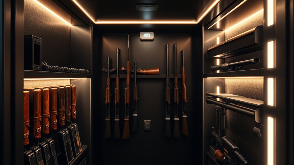 top interior gun safe lighting