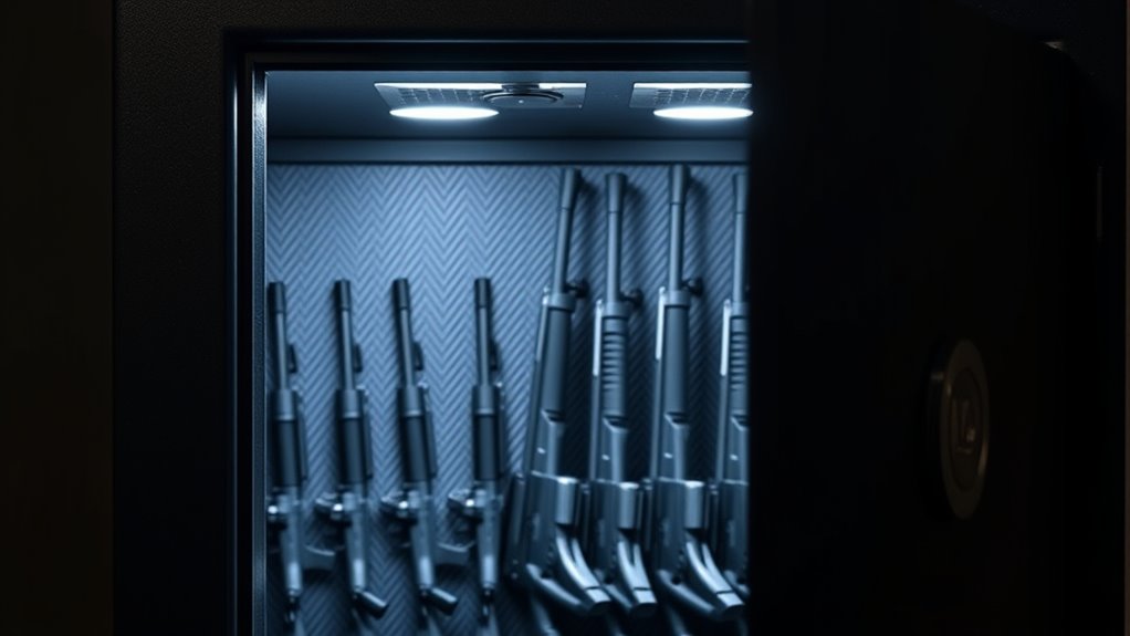 top led gun safe lights