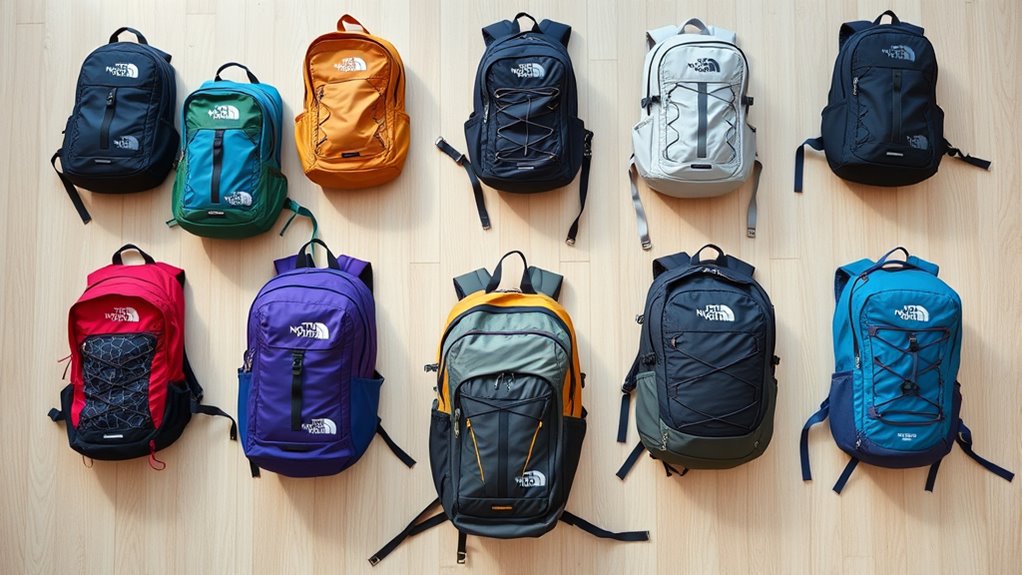 top north face college backpacks