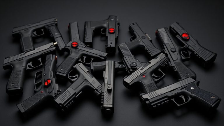 top pistols with red dot