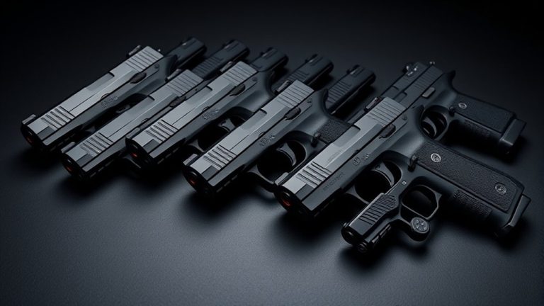 top pistols with red dot