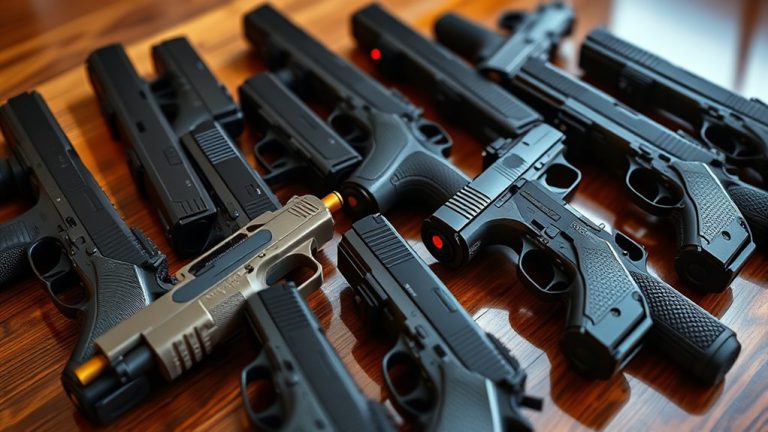 top pistols with red dot