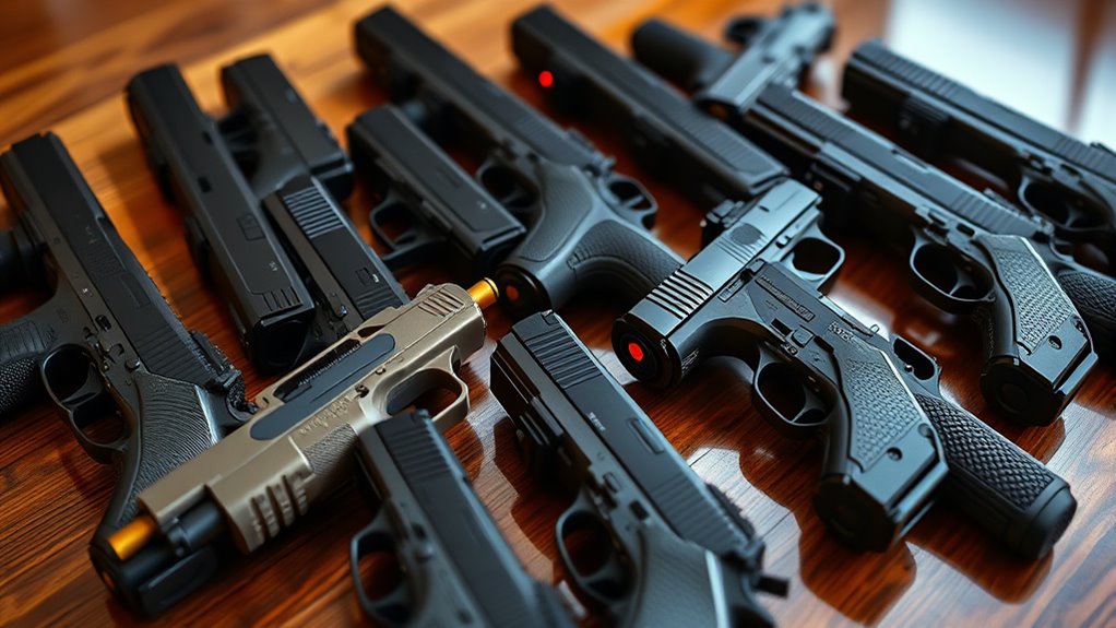 top pistols with red dot