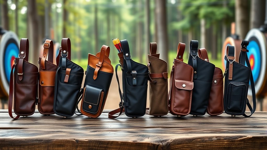 top side quivers for archers