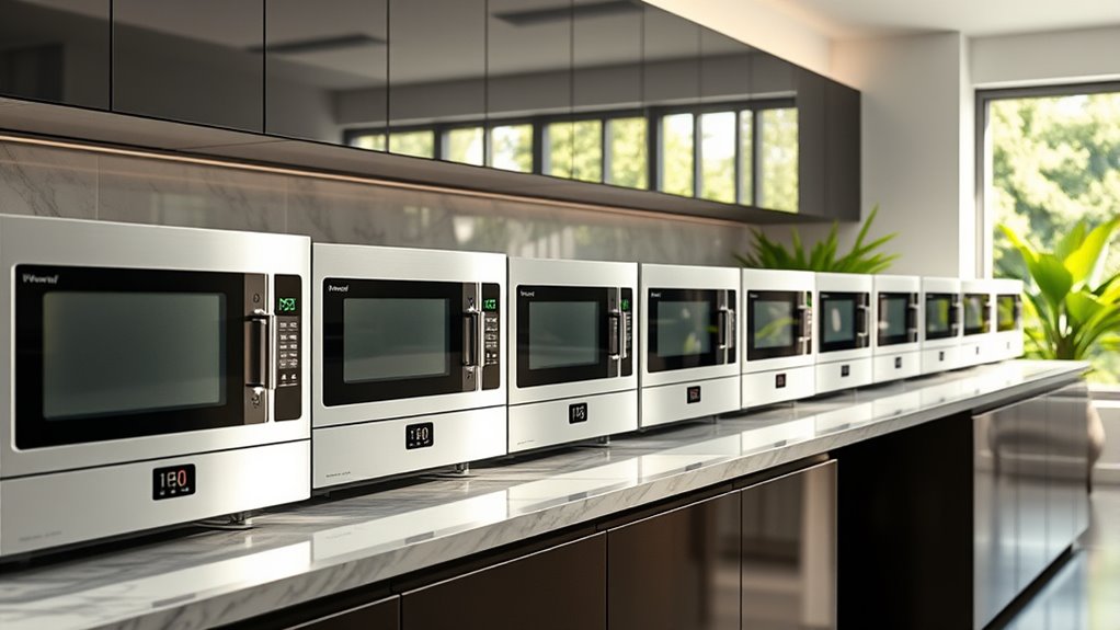 top stainless steel microwave ovens