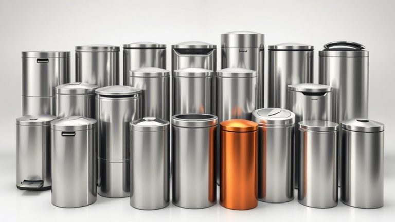 top stainless steel trash cans