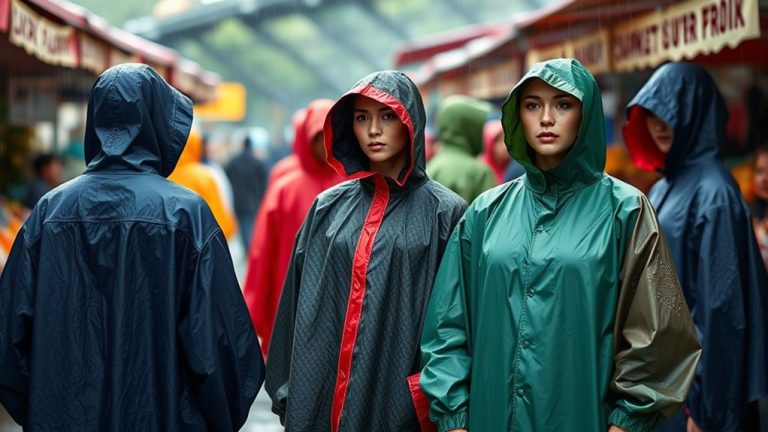 top thick rain ponchos