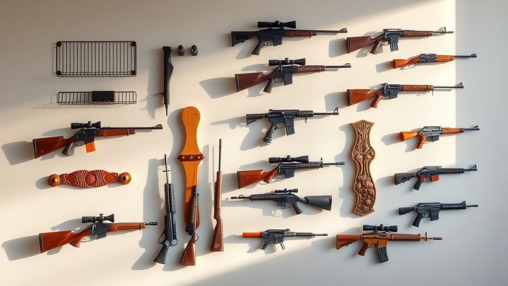 top wall gun holders