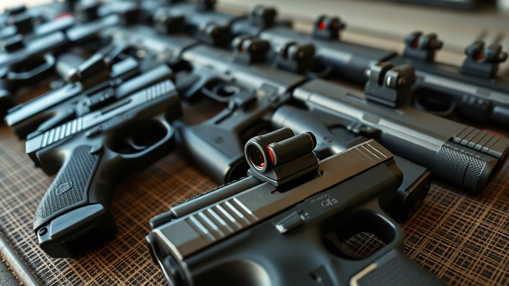 top zero distance pistol sights