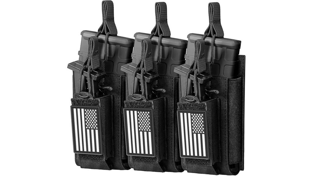 triple mag pouch with flag