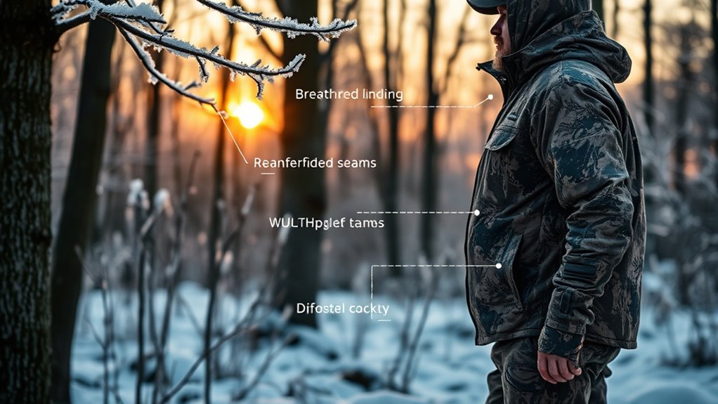 warm waterproof camouflaged apparel
