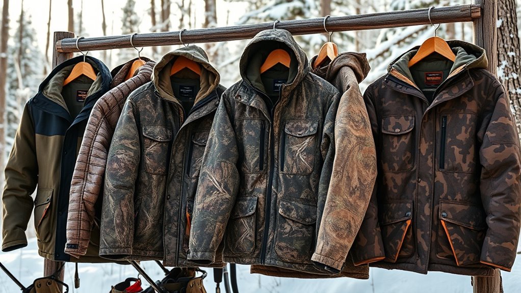 warm waterproof camouflaged jacket