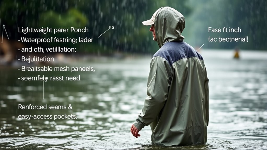 waterproof breathable durable poncho
