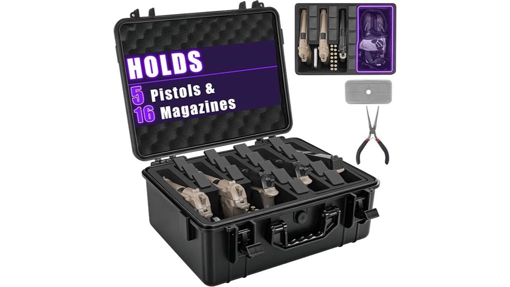 waterproof tsa pistol case
