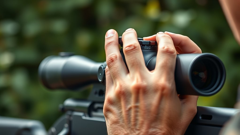 adjust focus and positioning