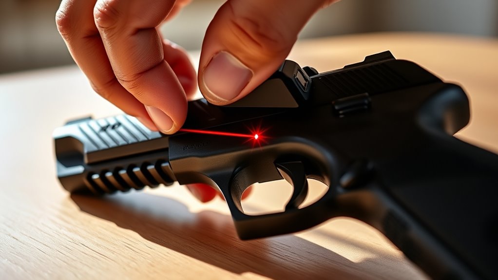 align laser with iron sights