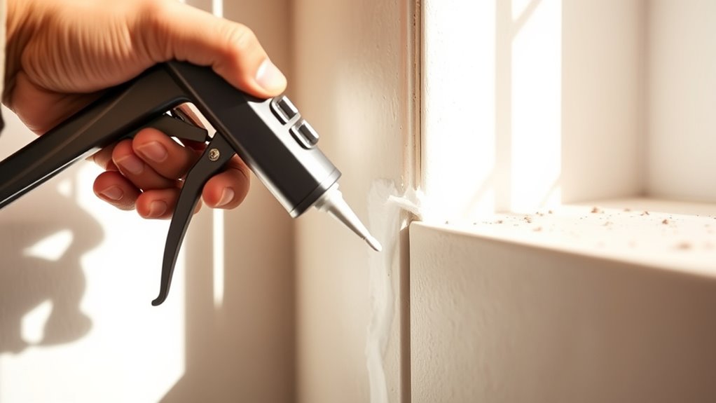 applying caulk smoothly