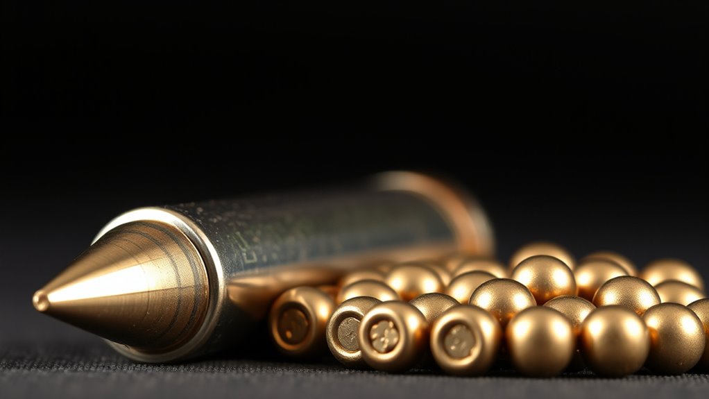 bullets are streamlined pellets disperse